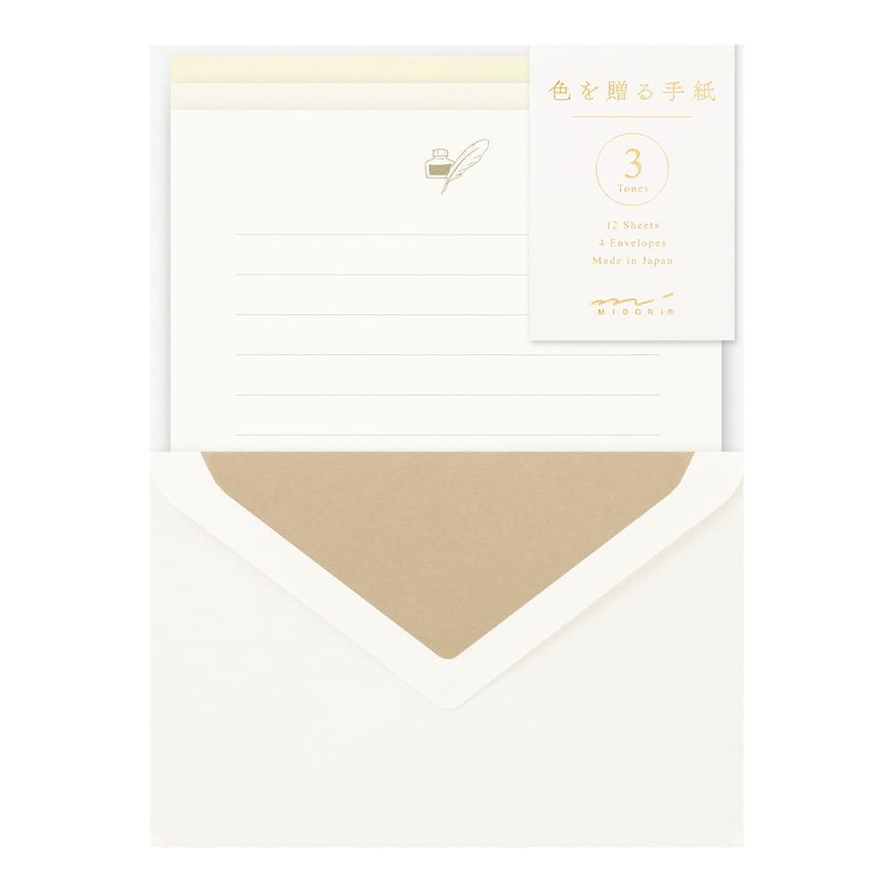 Midori Briefpapier Briefpapier Letterset - Giving a color white