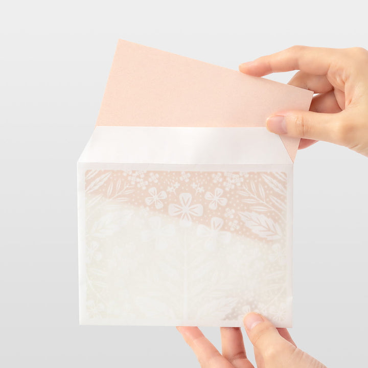 Midori Briefpapier Letterset Watermark Flower bei Nauli and Stories