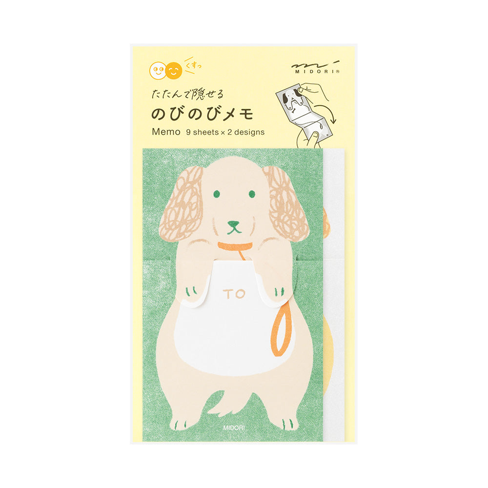 Midori Briefpapier Memo Stretchy Dog bei Nauli and Stories