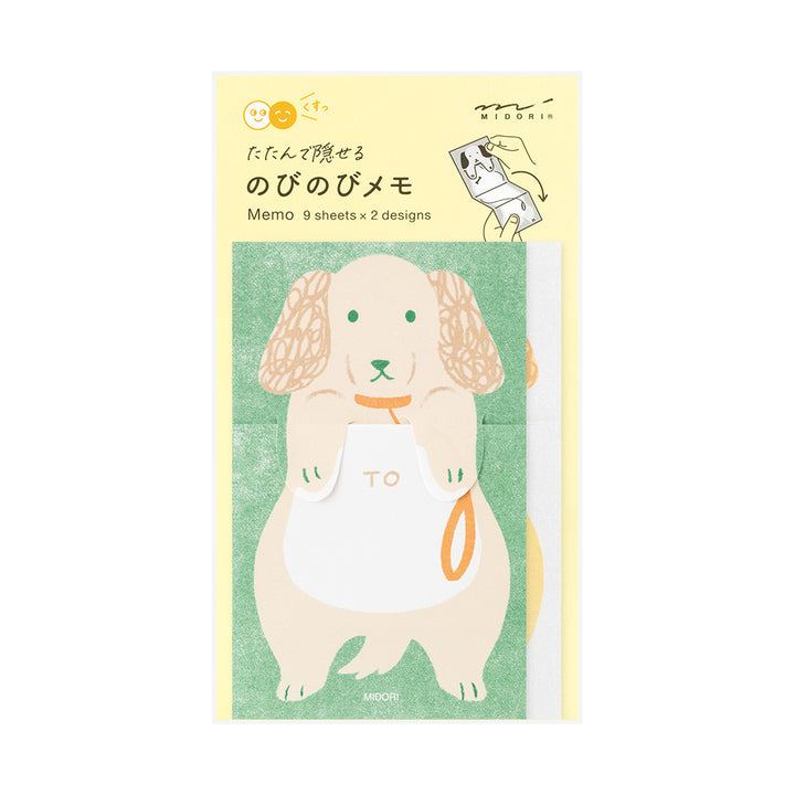 Midori Briefpapier Memo Stretchy Dog bei Nauli and Stories