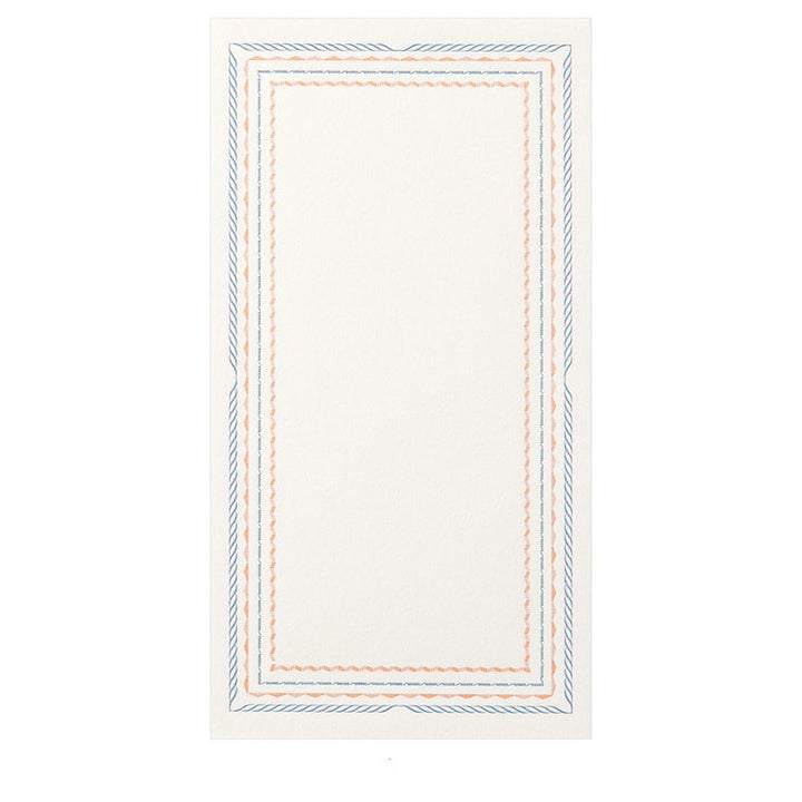 Midori Briefpapier One Stroke Letter Paper - blau - rot bei Nauli and Stories