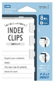 Midori Clip Index Clip S Chiratto Silver bei Nauli and Stories