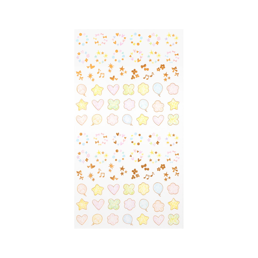 Midori Deko-Aufkleber Diary Sticker Date Twinkling Pastel