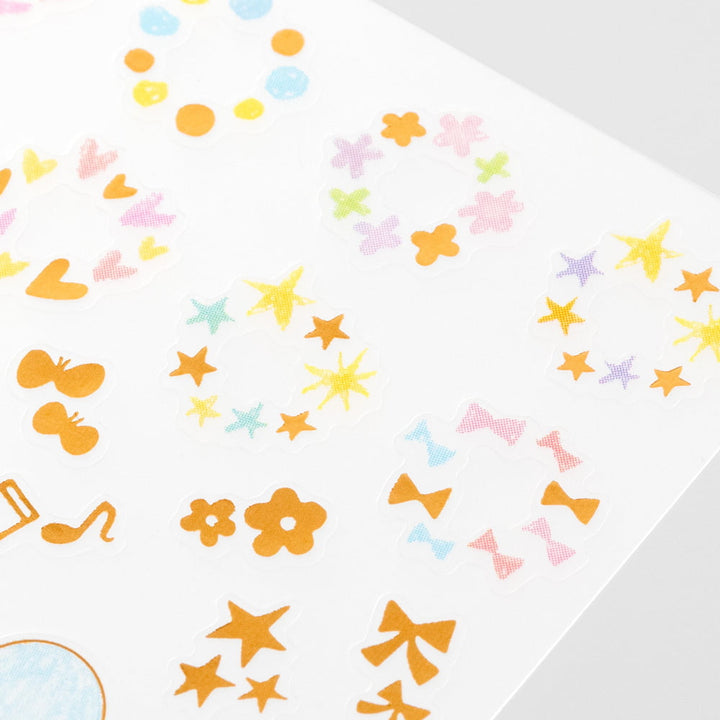 Midori Deko-Aufkleber Diary Sticker Date Twinkling Pastel