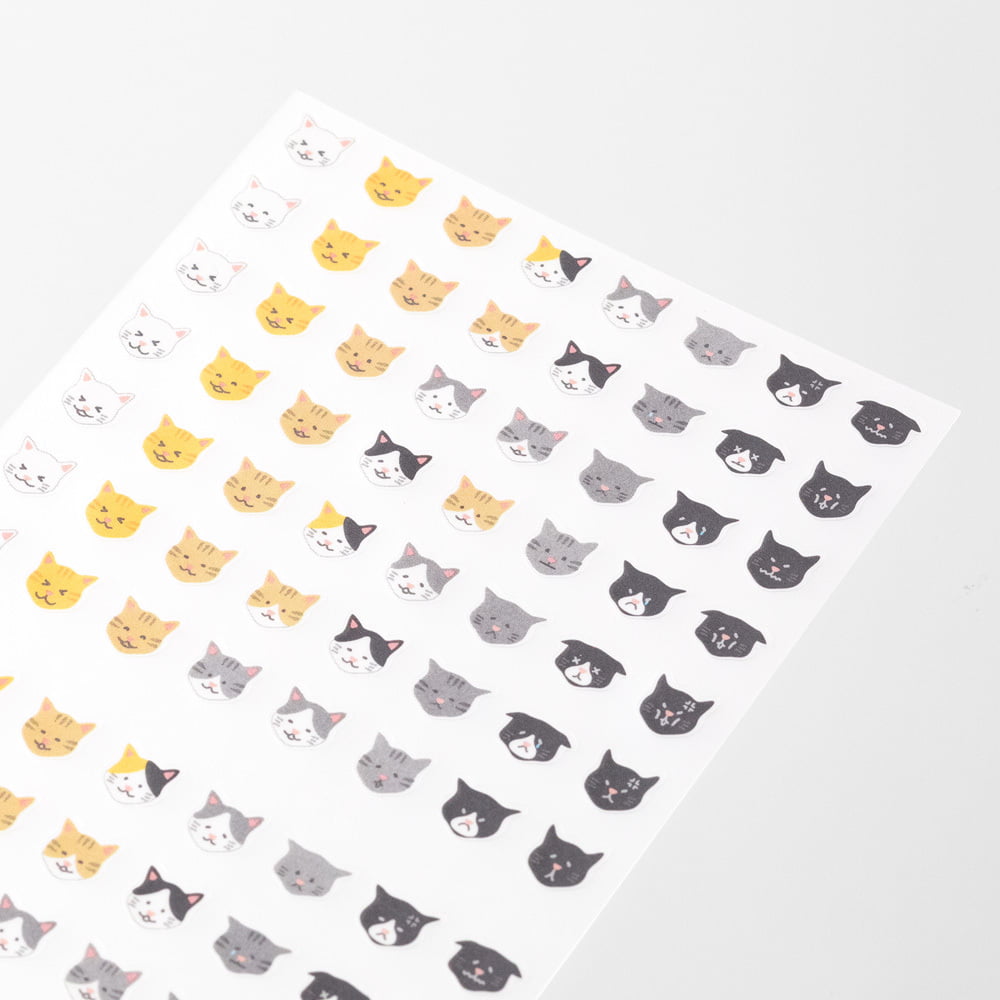 Midori Deko-Aufkleber Feelings Cat Diary Sticker