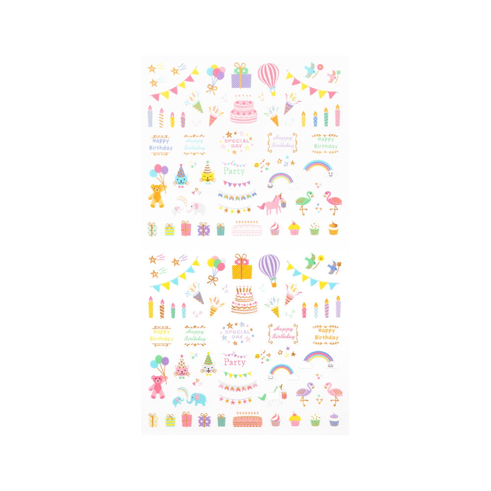 Midori Deko-Aufkleber Sticker Anniversary Birthday