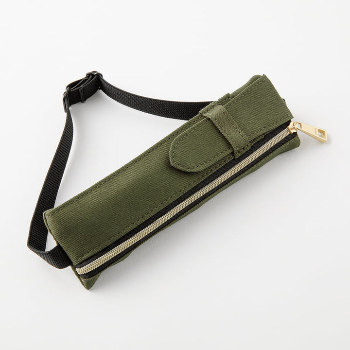 Midori Federmäppchen Book Band Pen Case B6 - A5 - khaki bei Nauli and Stories