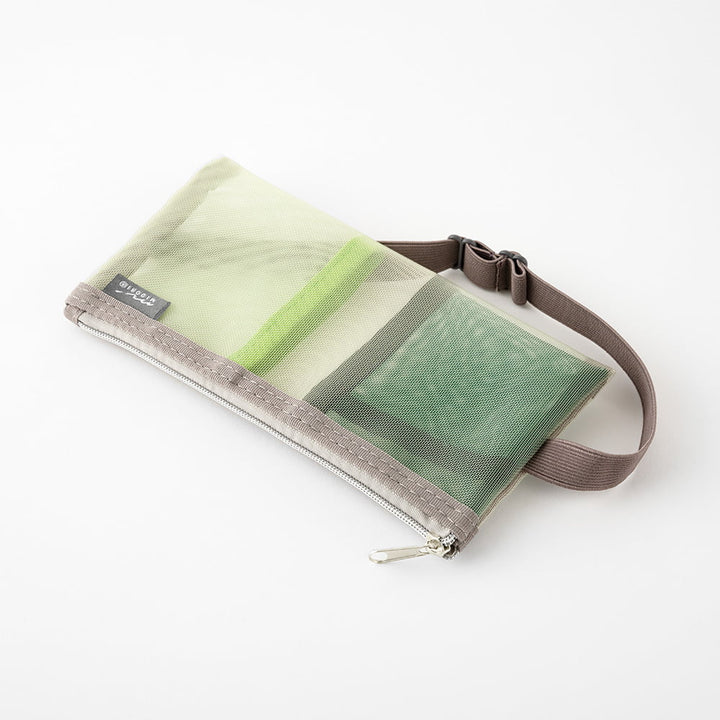 Midori Federmäppchen Midori Book Band Pen Case – Mesh Light Green