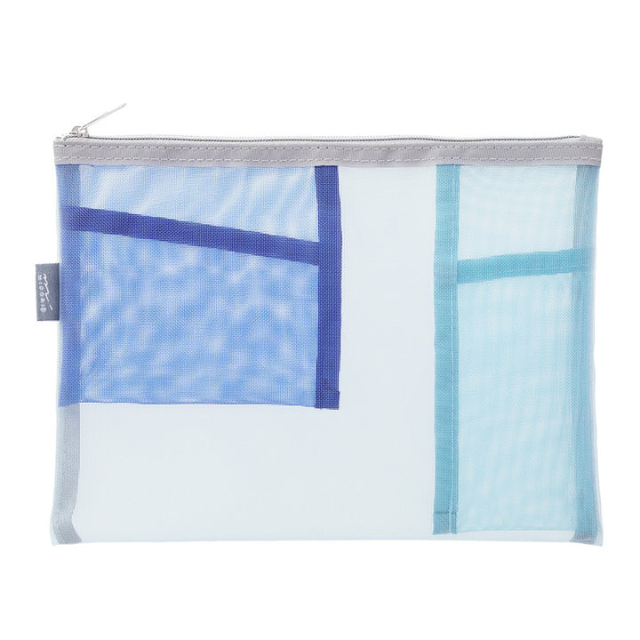 Midori Federmäppchen Pen &amp; Tool Pouch – Mesh Light Blue bei Nauli and Stories