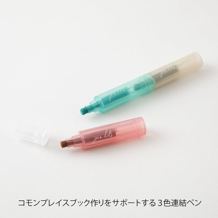 Midori Filzstifte Connecting Pen Join Dots Milky