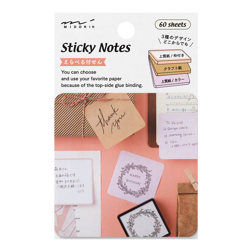 Midori Haftnotitzzettel Sticky Notes Choice warm Colors