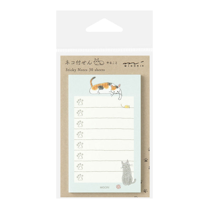 Midori Haftnotitzzettel Sticky Notes To Do Cat Green