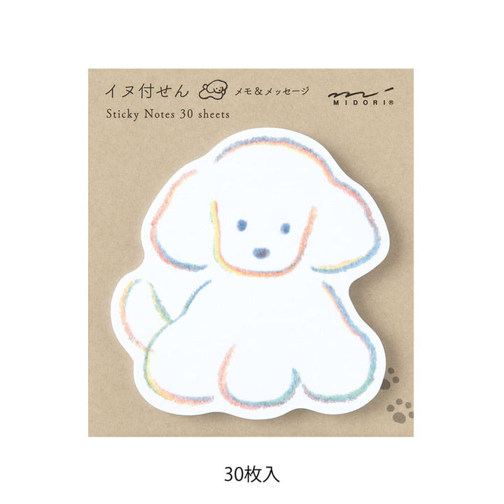 Midori Haftnotizzettel Sticky Notes Die-Cut Dog