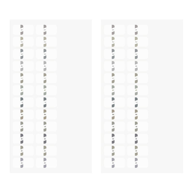 Midori Index Label S Chiratto Numbers Gray bei Nauli and Stories