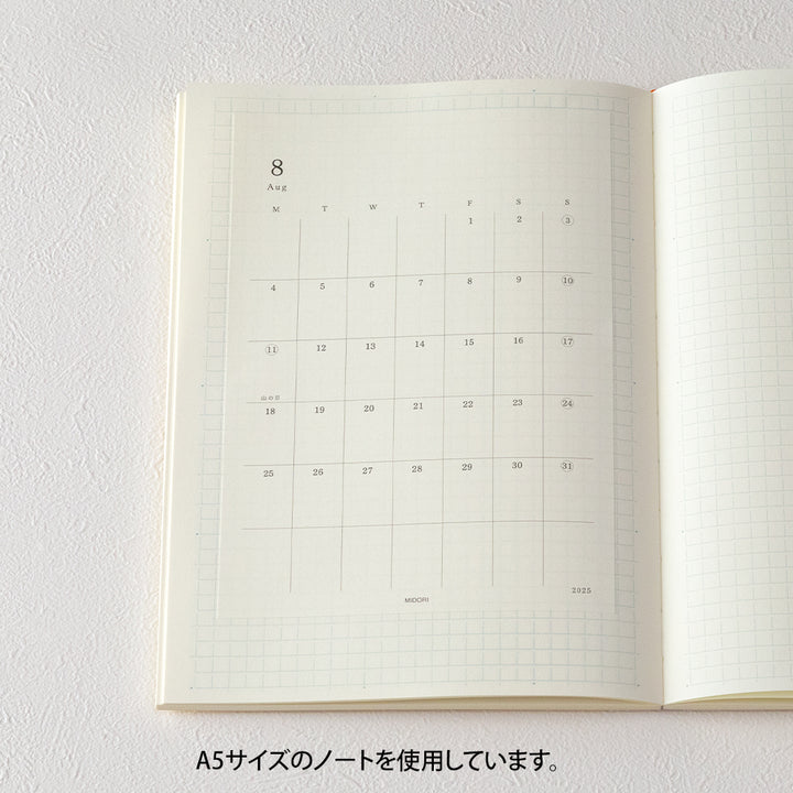 Midori Kalender MD Diary Sticker M 2025