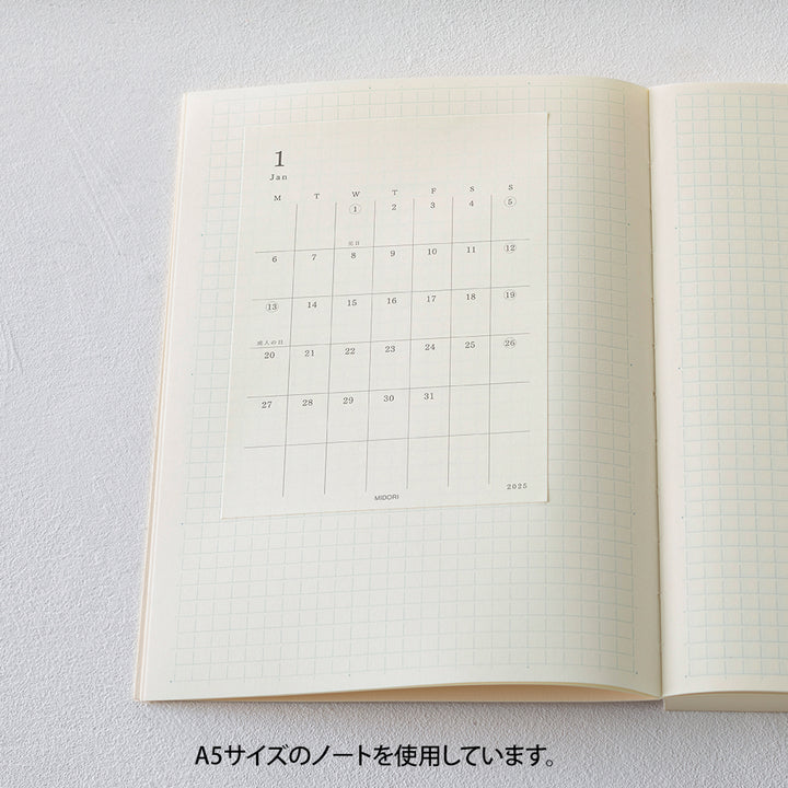 Midori Kalender MD Diary Sticker S 2025