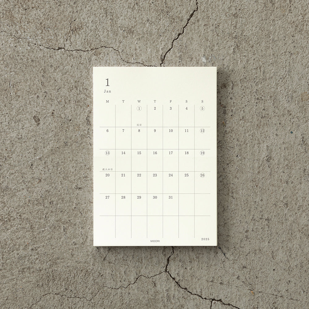 Midori Kalender MD Diary Sticker S 2025