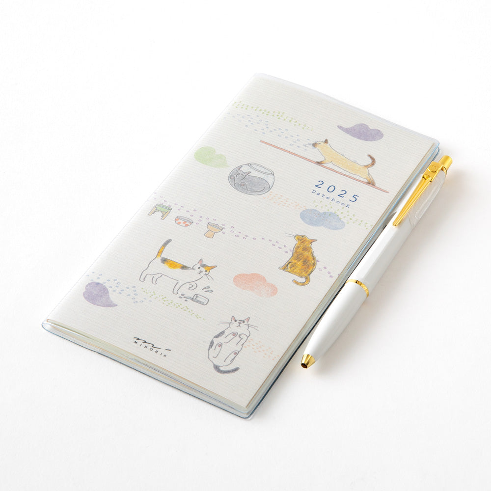 Midori Kalender Pocket Diary B6 Cat 2025