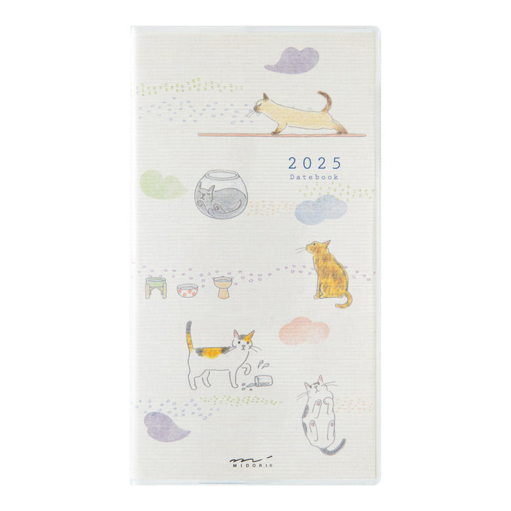 Midori Kalender Pocket Diary B6 Cat 2025