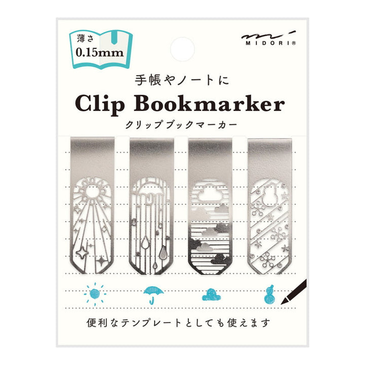Midori Lesezeichen Clip Bookmarker - Lesezeichen - Wetter bei Nauli and Stories