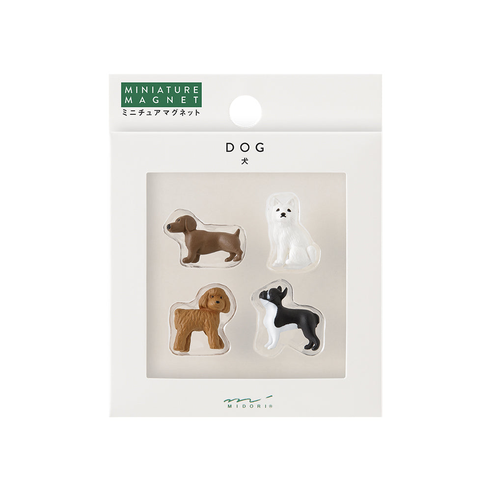 Midori Magnet Miniatur - Magnete Hunde 4er-Set Dog bei Nauli and Stories