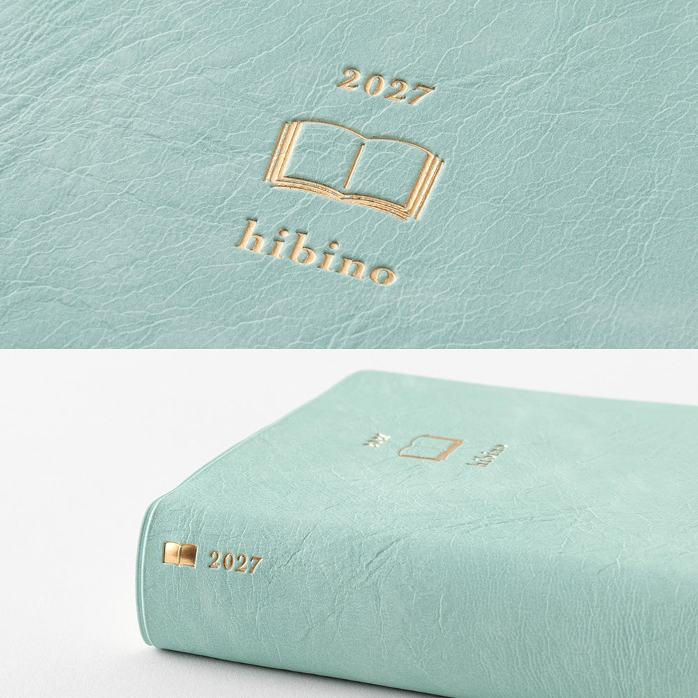 Midori Monatskalender 2027 Diary hibino A6 Blue Green | Kalender bei Nauli and Stories