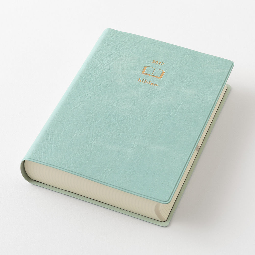 Midori Monatskalender 2027 Diary hibino A6 Blue Green | Kalender bei Nauli and Stories