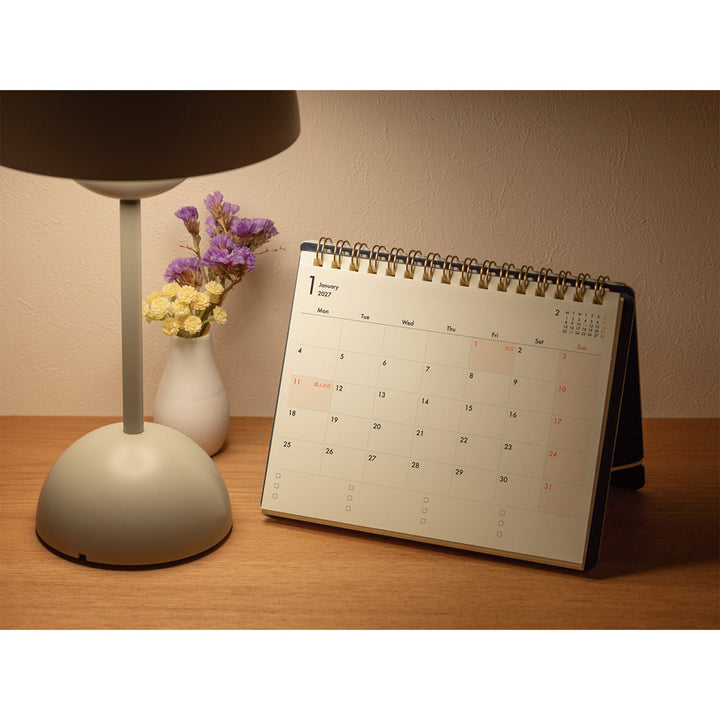 Midori Monatskalender 2027 Plus Stand Diary B6 Variant Navy | Monatskalender bei Nauli and Stories
