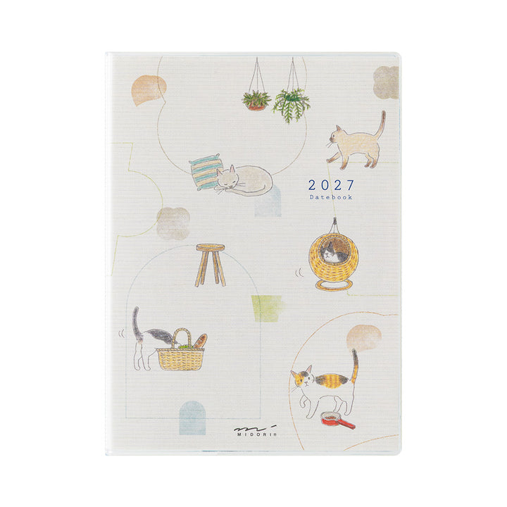 Midori Monatskalender 2027 Pocket Diary A6 Cat | Kalender bei Nauli and Stories