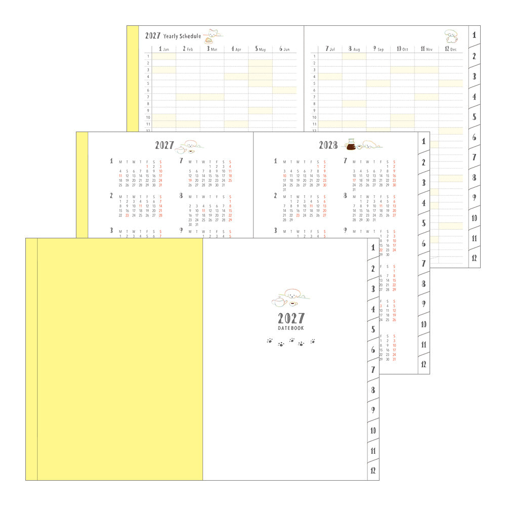 Midori Monatskalender 2027 Pocket Diary A6 Dog | Kalender bei Nauli and Stories