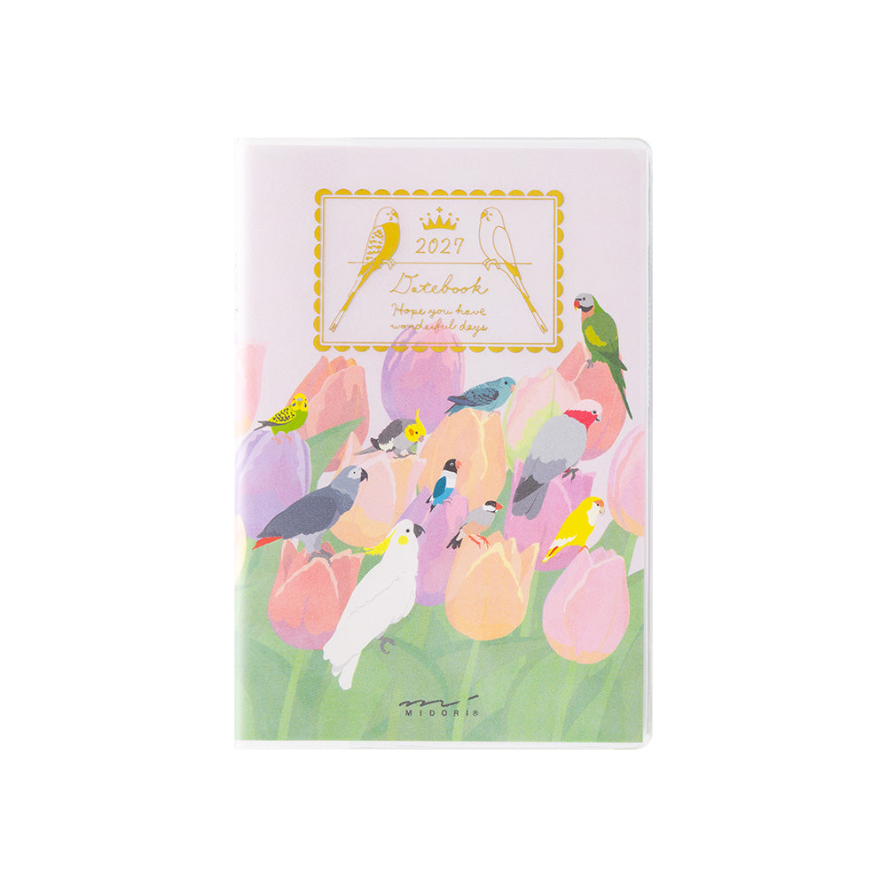 Midori Monatskalender 2027 Pocket Diary Mini Bird | Monatskalender bei Nauli and Stories