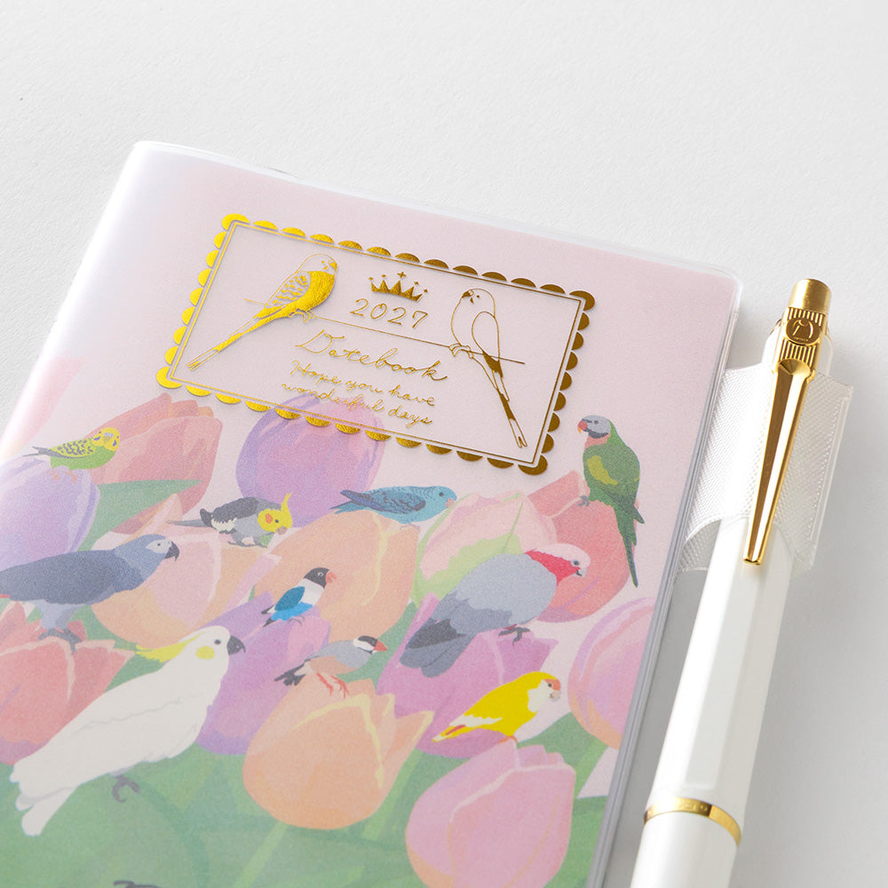 Midori Monatskalender 2027 Pocket Diary Mini Bird | Monatskalender bei Nauli and Stories