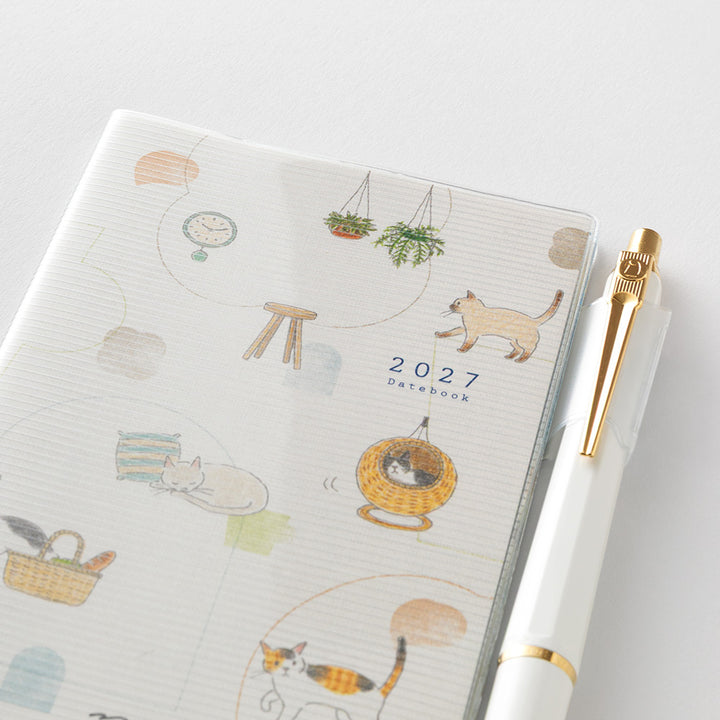 Midori Monatskalender 2027 Pocket Diary Mini Cat | Monatskalender Katzen bei Nauli and Stories