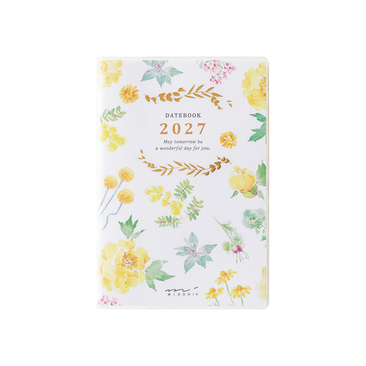 Midori Monatskalender 2027 Pocket Diary Mini Country Time Flower | Monatskalender bei Nauli and Stories