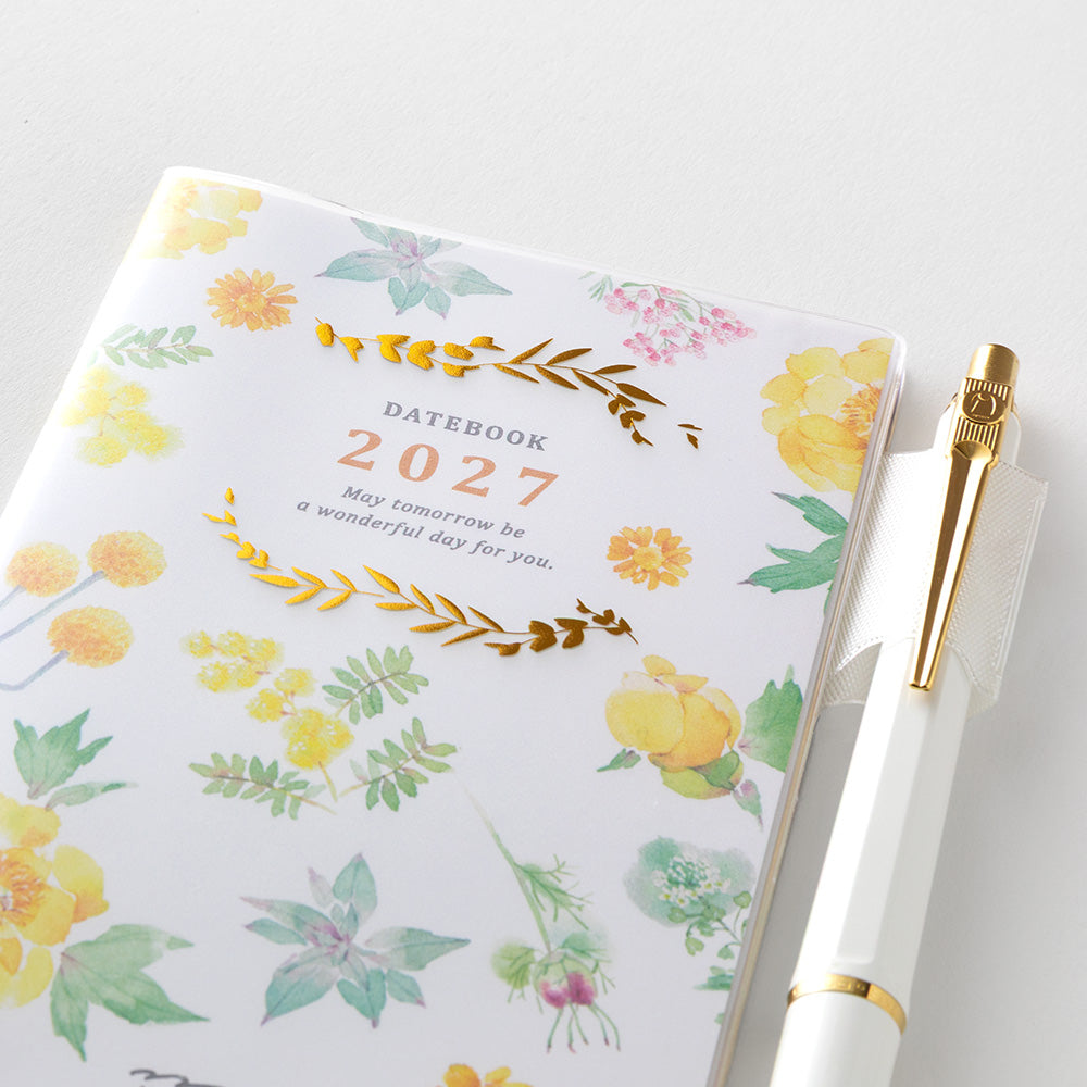 Midori Monatskalender 2027 Pocket Diary Mini Country Time Flower | Monatskalender bei Nauli and Stories