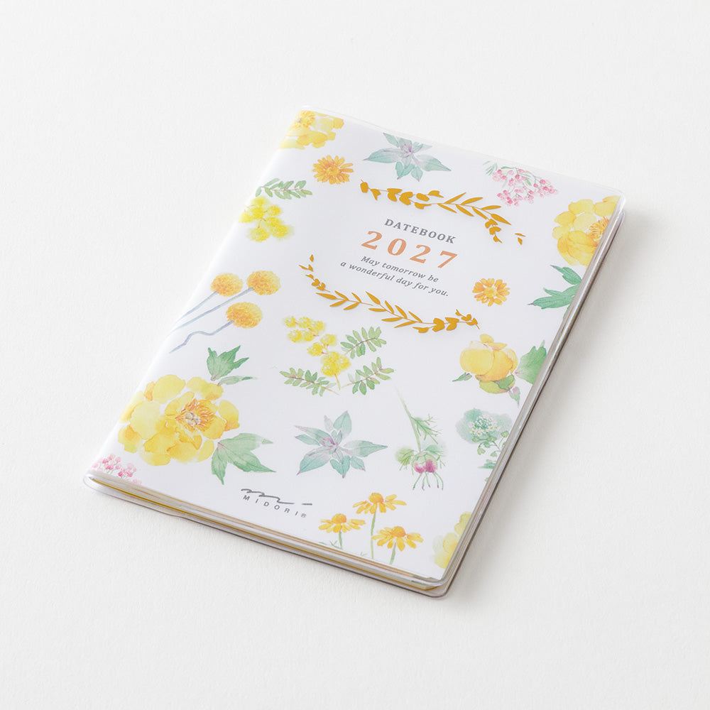 Midori Monatskalender 2027 Pocket Diary Mini Country Time Flower | Monatskalender bei Nauli and Stories