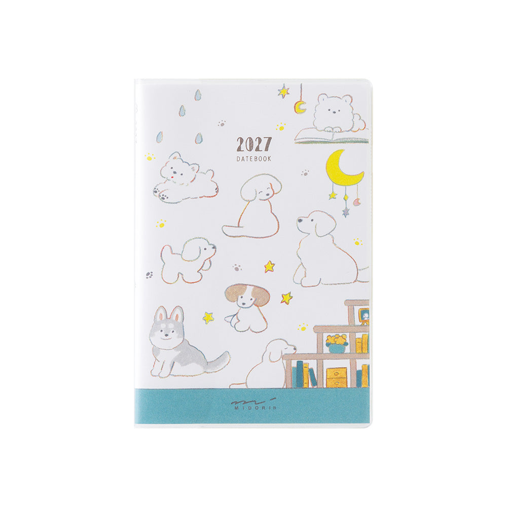 Midori Monatskalender 2027 Pocket Diary Mini Dog | Monatskalender Hunde bei Nauli and Stories