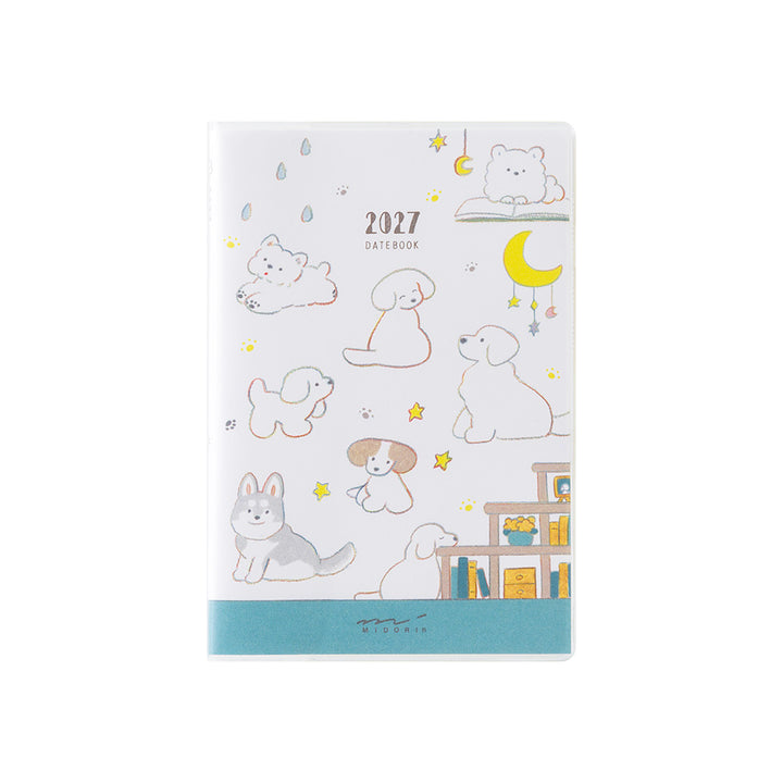 Midori Monatskalender 2027 Pocket Diary Mini Dog | Monatskalender Hunde bei Nauli and Stories