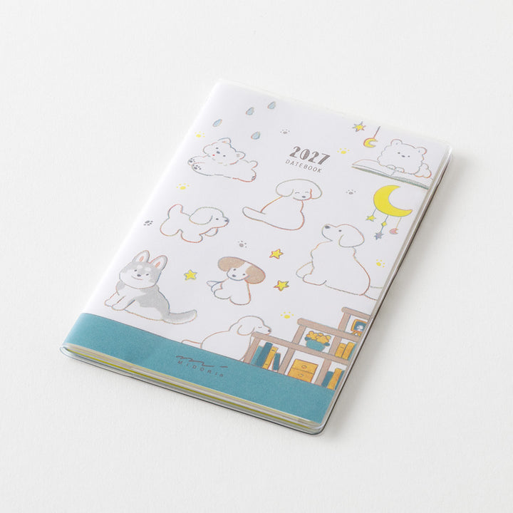 Midori Monatskalender 2027 Pocket Diary Mini Dog | Monatskalender Hunde bei Nauli and Stories