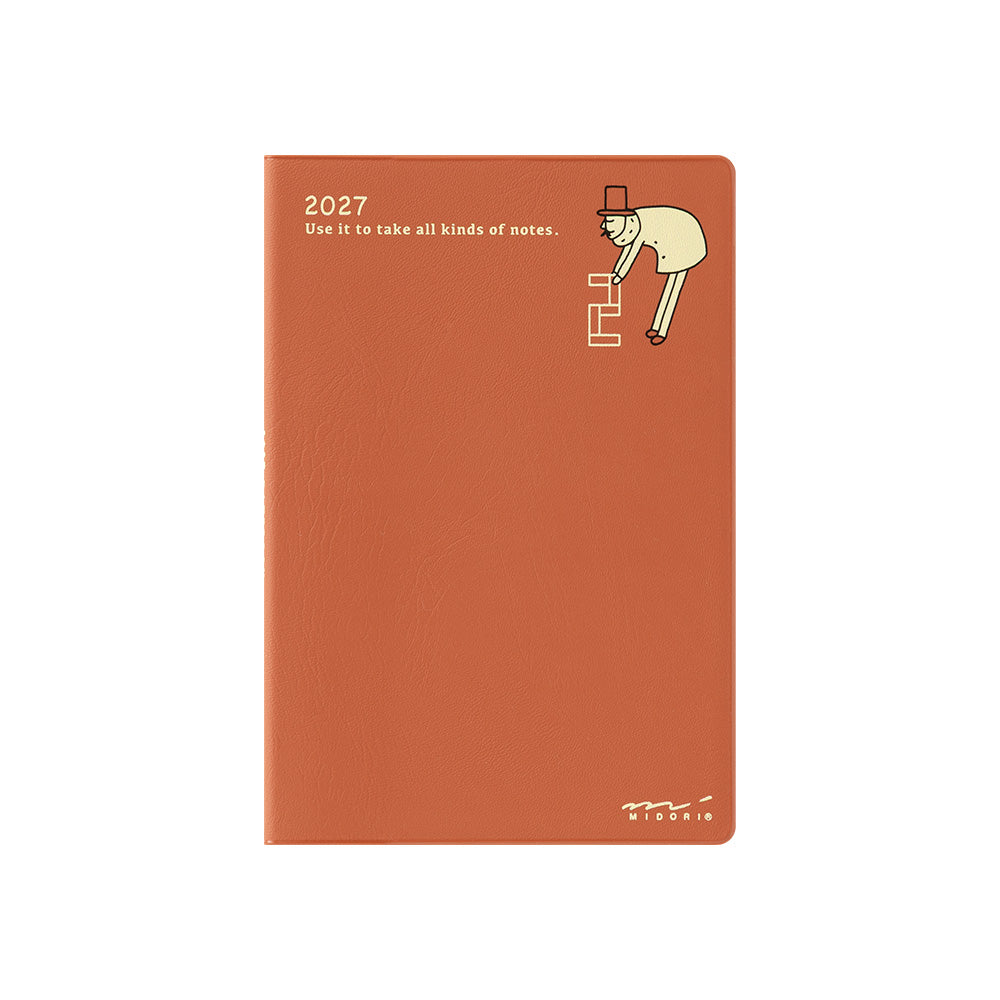 Midori Monatskalender 2027 Pocket Diary Mini Ojisan | Monatskalender bei Nauli and Stories