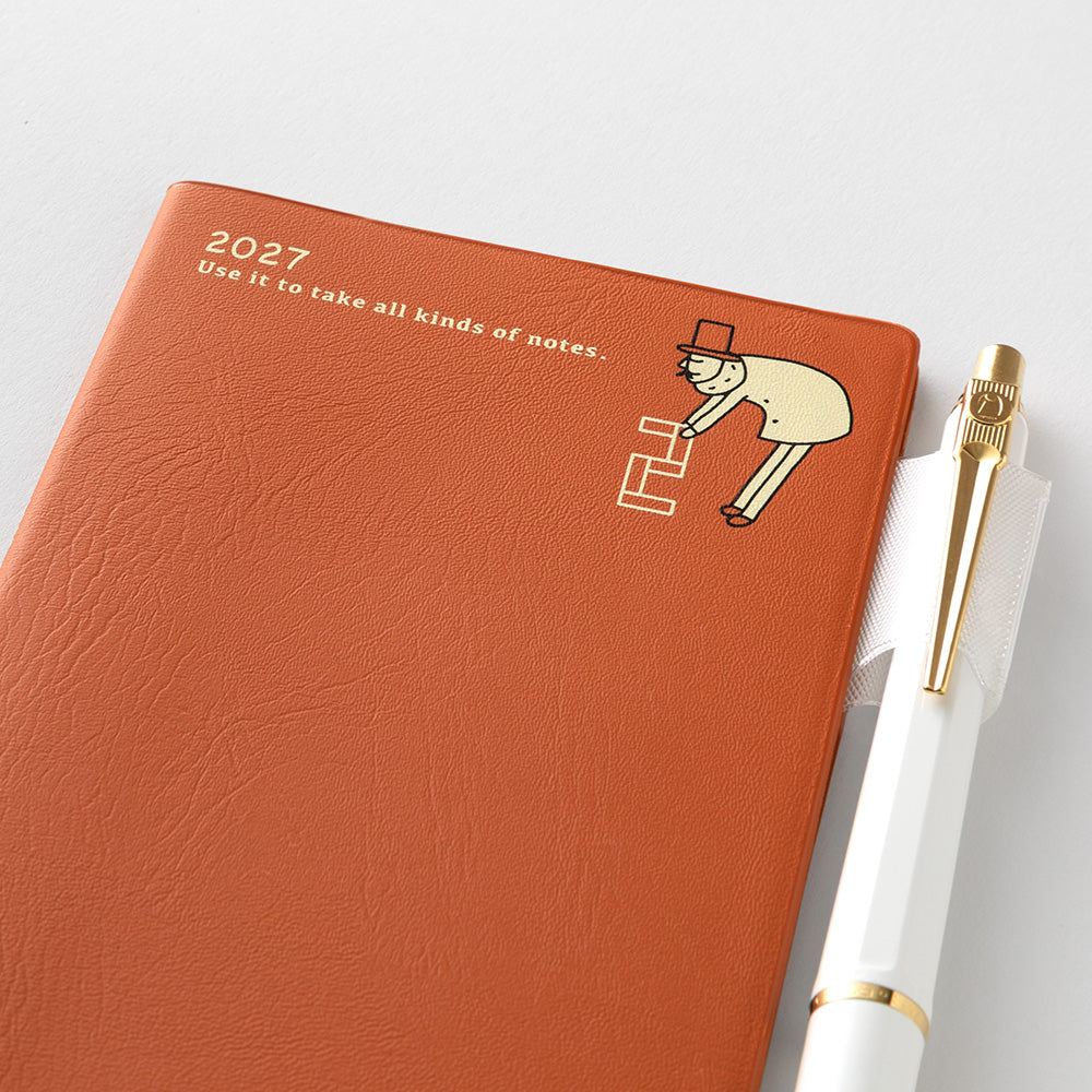 Midori Monatskalender 2027 Pocket Diary Mini Ojisan | Monatskalender bei Nauli and Stories