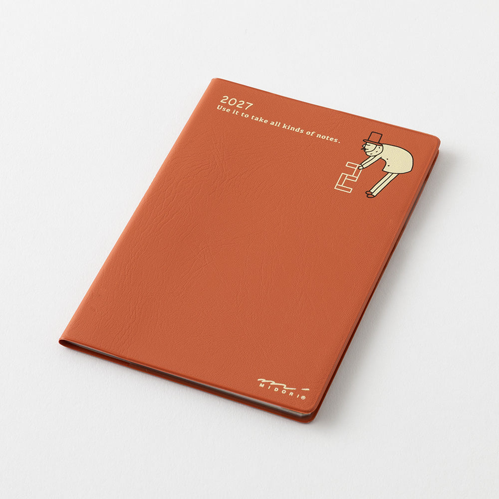 Midori Monatskalender 2027 Pocket Diary Mini Ojisan | Monatskalender bei Nauli and Stories