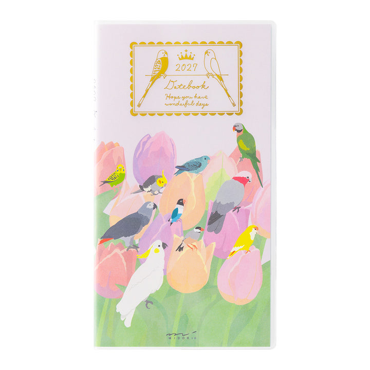 Midori Monatskalender 2027 Pocket Diary Slim Bird | Kalender bei Nauli and Stories