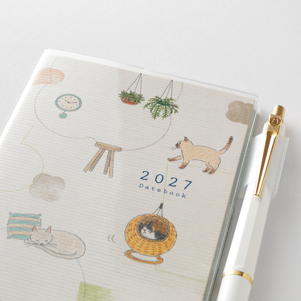 Midori Monatskalender 2027 Pocket Diary Slim Cat | Kalender bei Nauli and Stories