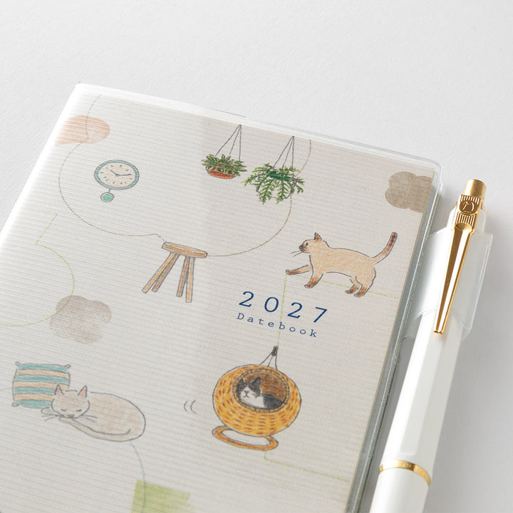 Midori Monatskalender 2027 Pocket Diary Slim Cat | Kalender bei Nauli and Stories
