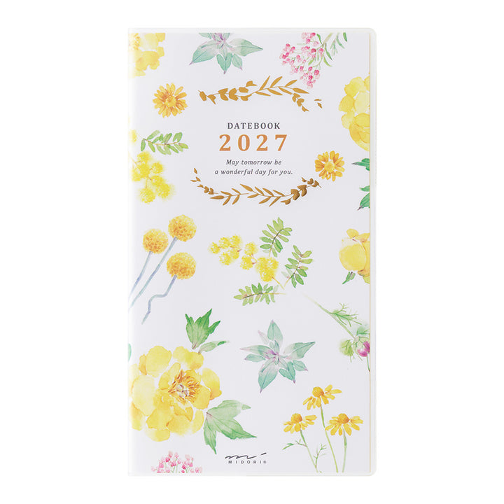 Midori Monatskalender 2027 Pocket Diary Slim Country Time Flower | Kalender bei Nauli and Stories