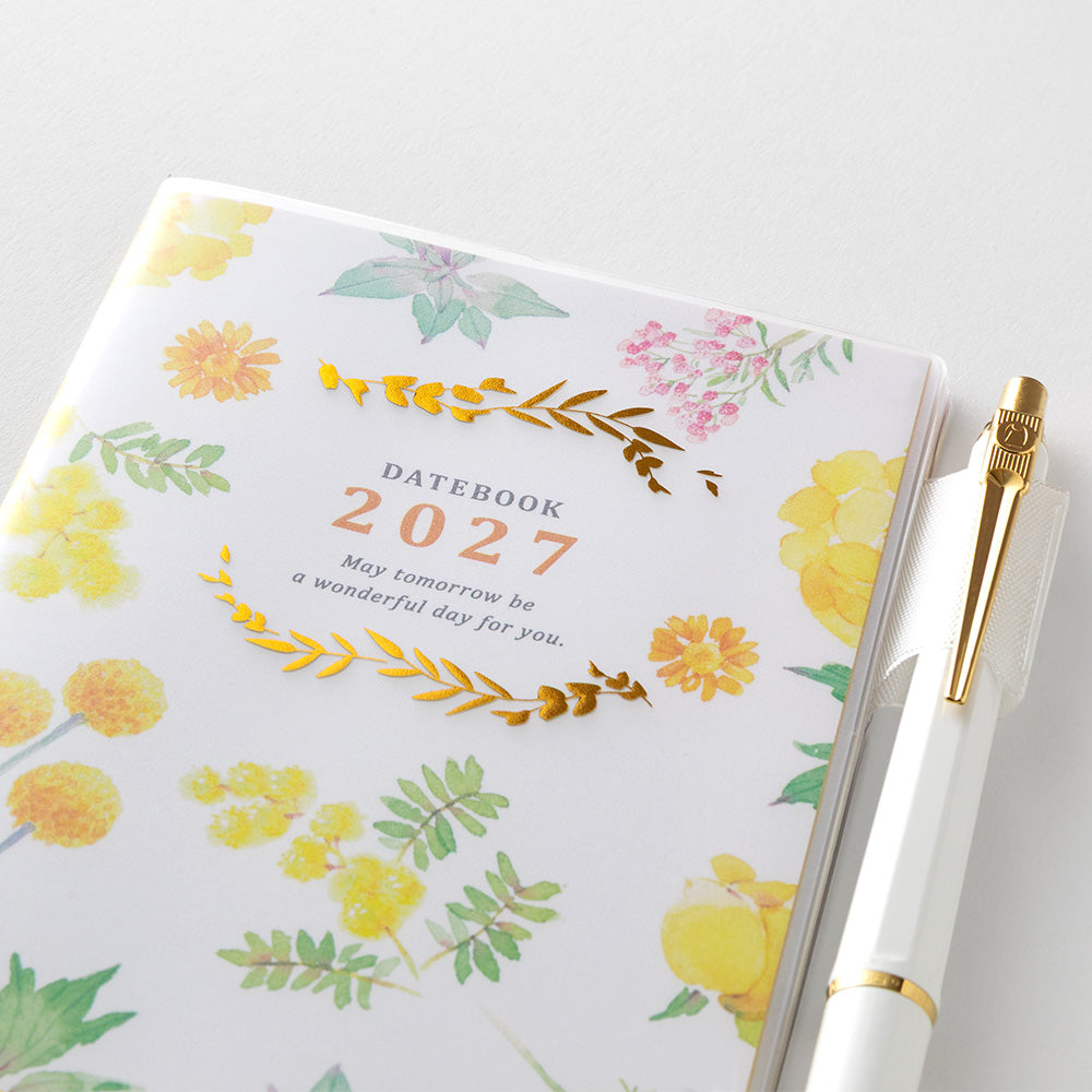 Midori Monatskalender 2027 Pocket Diary Slim Country Time Flower | Kalender bei Nauli and Stories