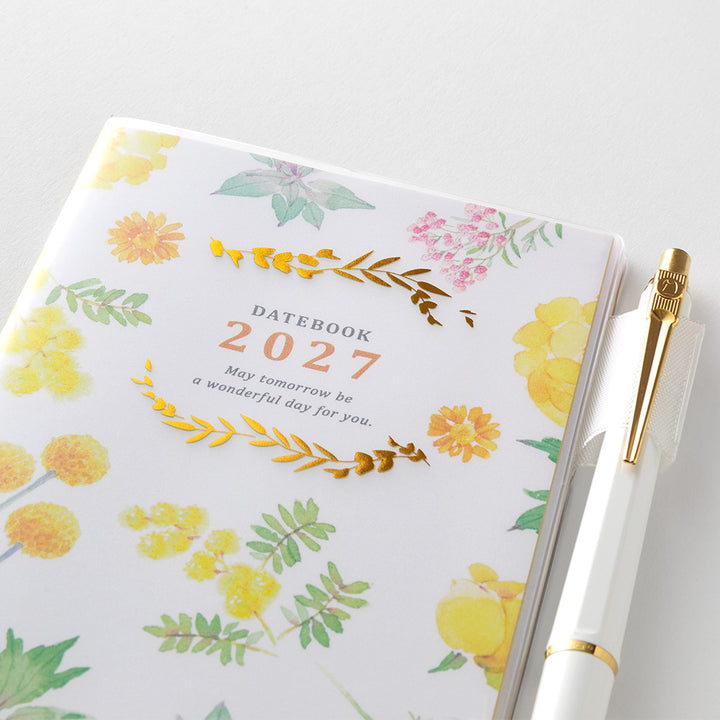 Midori Monatskalender 2027 Pocket Diary Slim Country Time Flower | Kalender bei Nauli and Stories