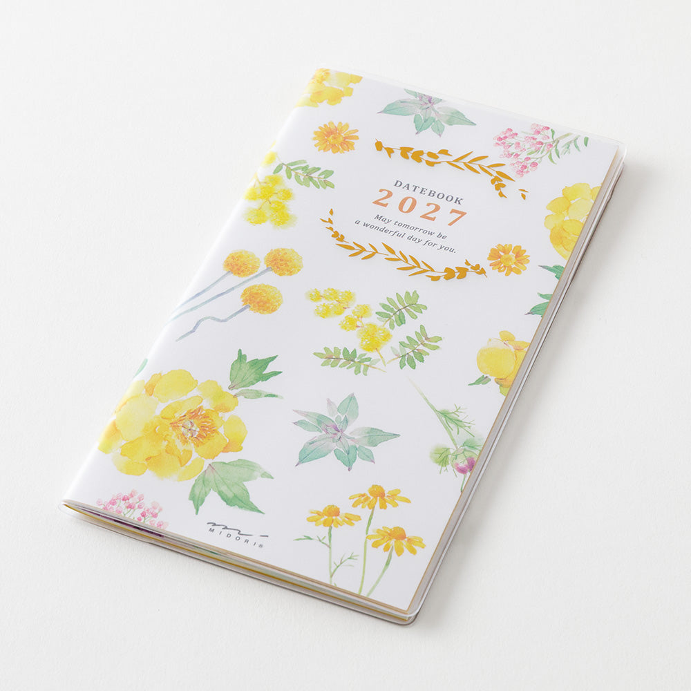 Midori Monatskalender 2027 Pocket Diary Slim Country Time Flower | Kalender bei Nauli and Stories