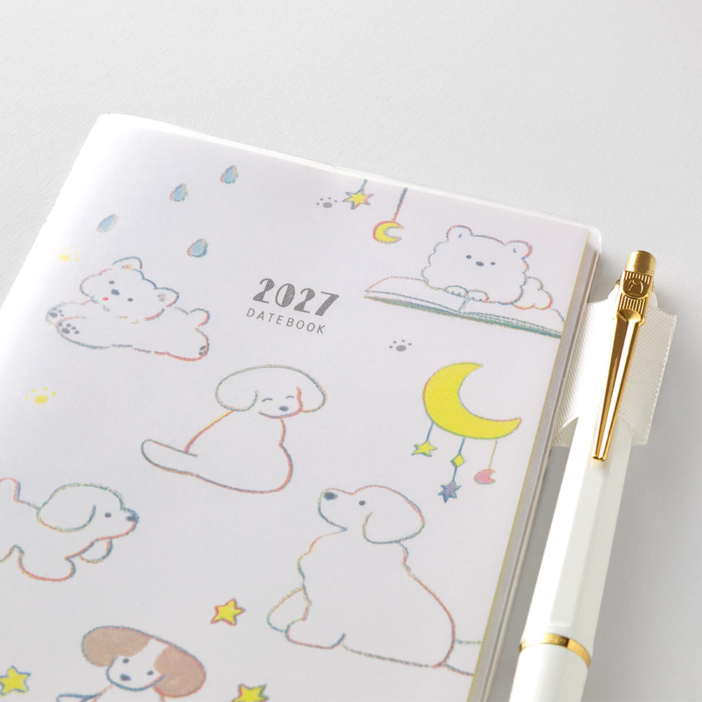 Midori Monatskalender 2027 Pocket Diary Slim Dog | Kalender bei Nauli and Stories